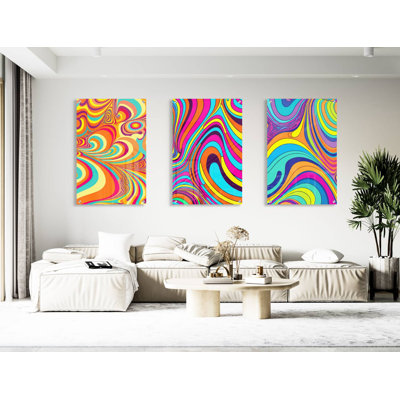 Brightly Colours - 3 Piece Unframed Print Set