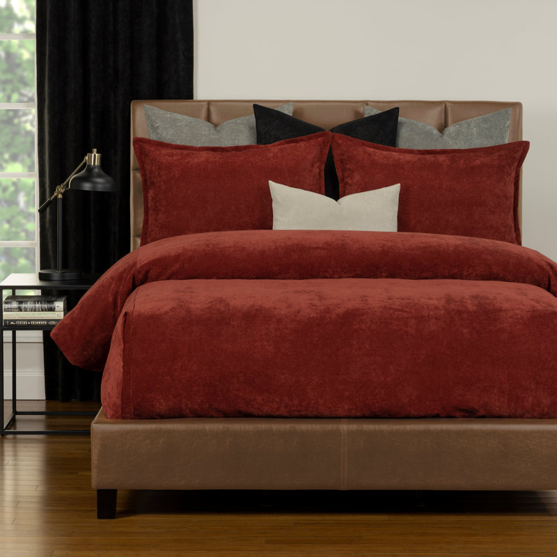 Mixology Velvet Bed Cap Comforter Set with Sewn Corners, Blue Bell, King Comforter + 6 Additional Pieces