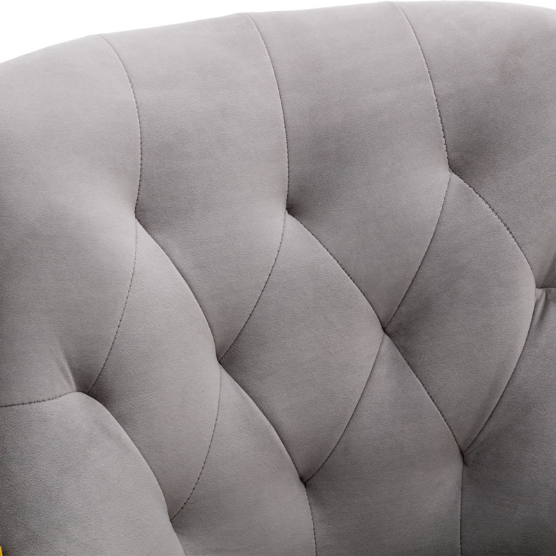 Arbri Velvet Side Chair, Gray Velvet