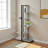 Manica Bookshelf with 5 Zig-Zag Shelves in Black/Gray Finish, 59.8" H X 31.71" W X 12.84" D