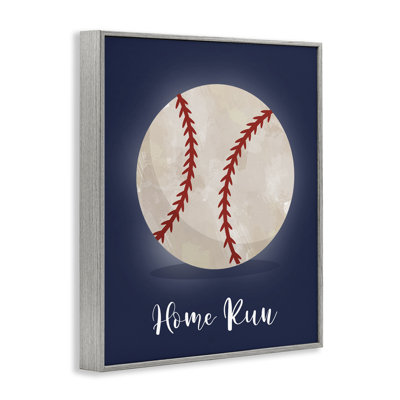 Game On Home Run Framed Giclee, design by Christine Simpson Art