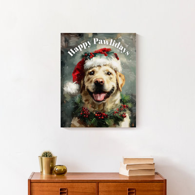 «Happy Pawlidays», reproduction sur toile