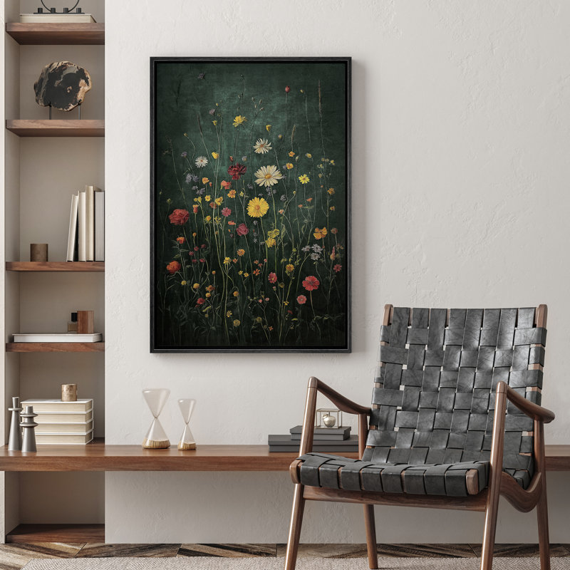 Impression sur toile encadrée Moody, Noir, noir, noir, noir, H 24 po x l 16 po