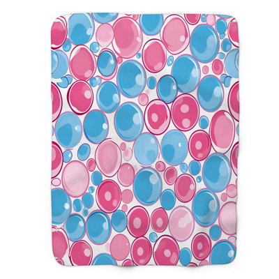 Pink Lemonade Bubbles - 1 Piece Premium Sherpa Bla Throw Blanket