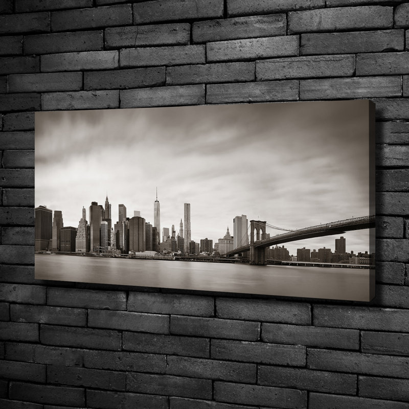 Manhattan New York - No Frame Print on Glass, 50cm H x 100cm W x 2cm D