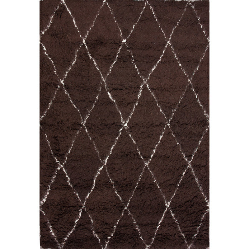 Puccio Wool Geometric Indoor Rug, Rectangle 5' x 7'