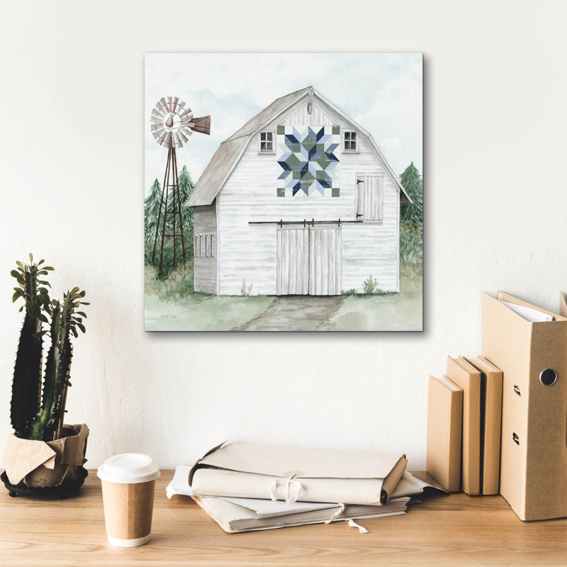 Art mural en toile Epic Graffiti «Fenton's Barn Quilt» par Cindy Jacobs, 18 po x 18 po