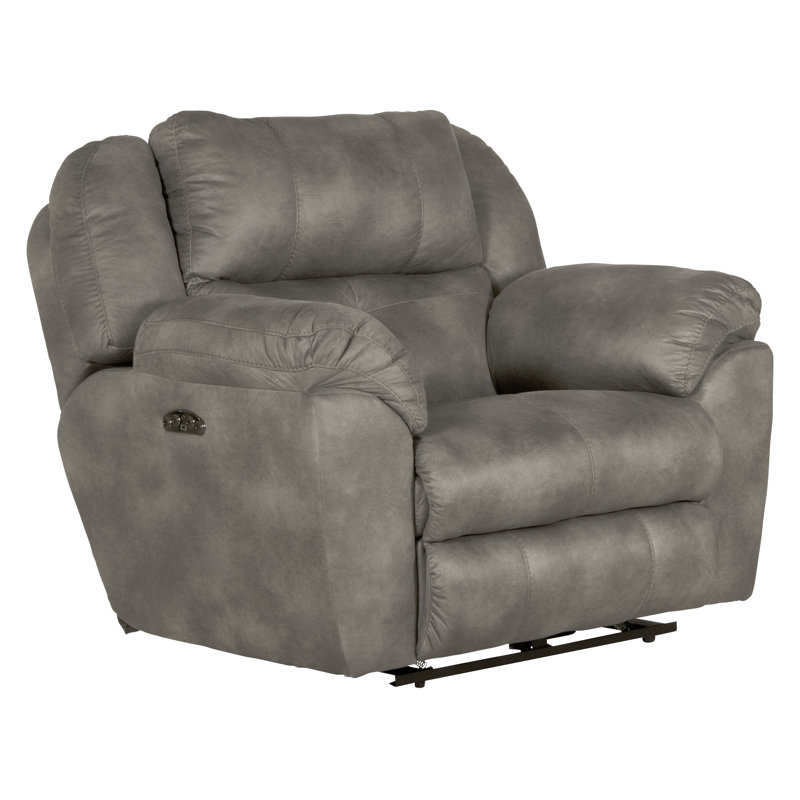 Chavers 52" Wide Power Standard Recliner, Steel, No