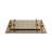 Elegant Glass Serving Trays With Modern Handles - Decorative And Functional Tabletop Display - Stylish And Versatile Accent Set Of 2-370699638