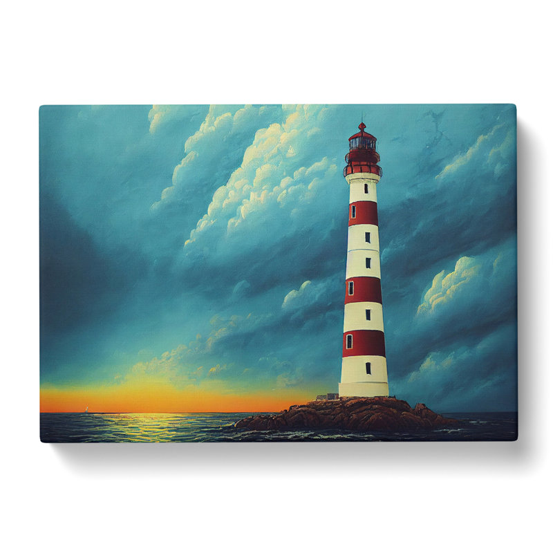 Handsome Lighthouse - Wrapped Canvas, 40cm H x 60cm W x 3cm D