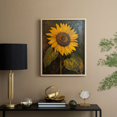 Reproduction encadrée FLORAL Series CDXCIV - bois massif