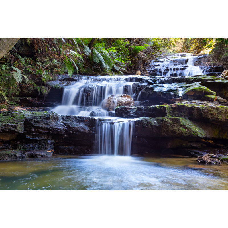 Leura Falls by Jeremy Edwards - No Frame Print on Canvas, 30cm H x 46cm W