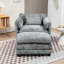 Fauteuil surdimensionné simple rembourré avec repose-pieds Boucle-1643506150