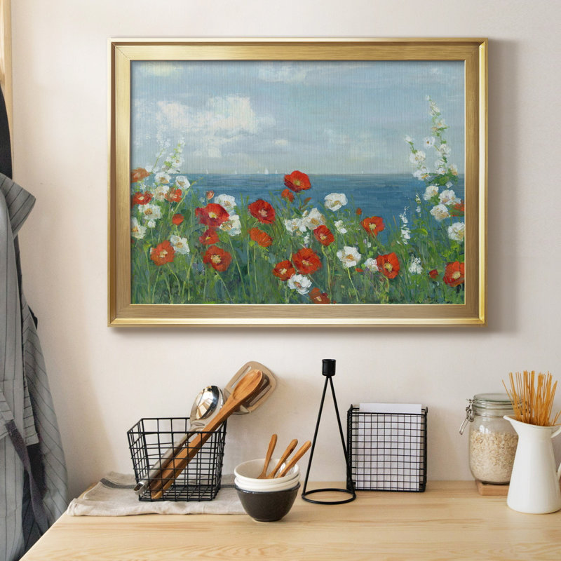 Peace and Calm I - peinture sur toile encadrée, H 30,5 po x l 42,5 po x P 1,5 po, Or