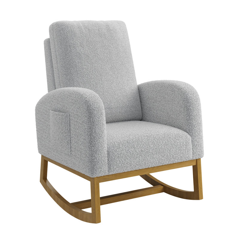 Upholstered Accent Chair, Light Grey
