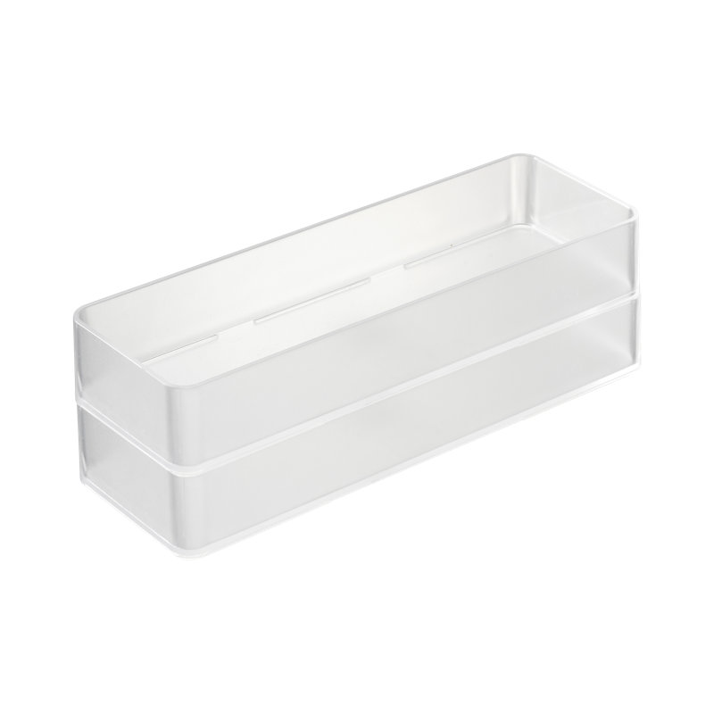 Yamazaki Home Stackable Organizers [Set Of 2] - Four Sizes, Large, White