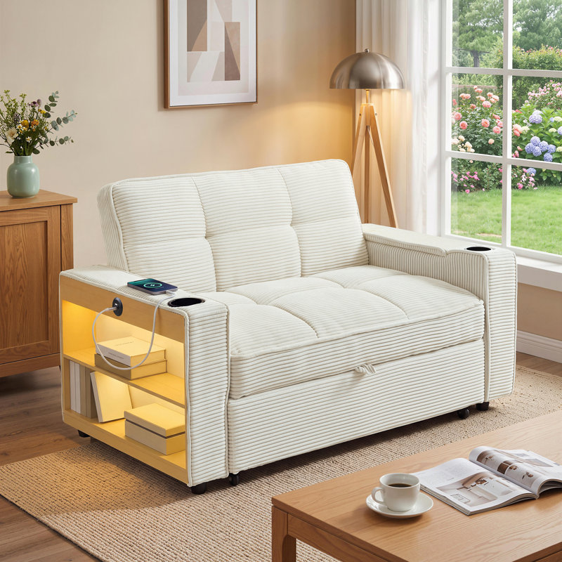 Upholstered Chaise Lounge, Beige