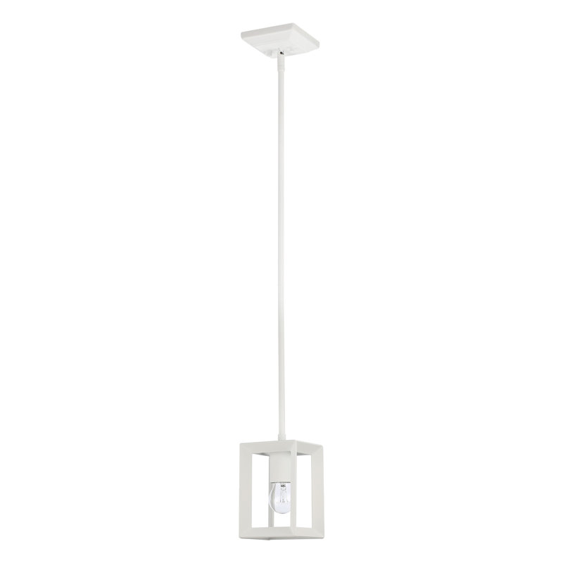 Luminaire suspendu rectangulaire à une lumière Averee, Blanc naturel