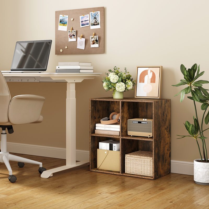 Cube Bookcase, Vintage Brown, (2 Shelves) 59.8cm H  x 59.6cm W  x 29cm D