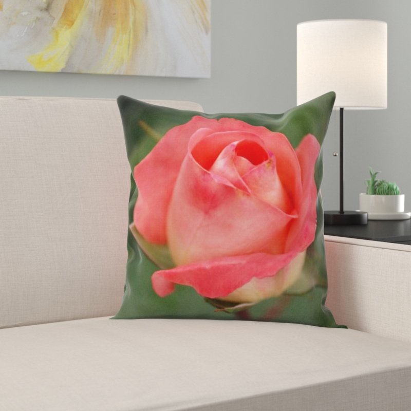 Housse et insert de coussin carré rose