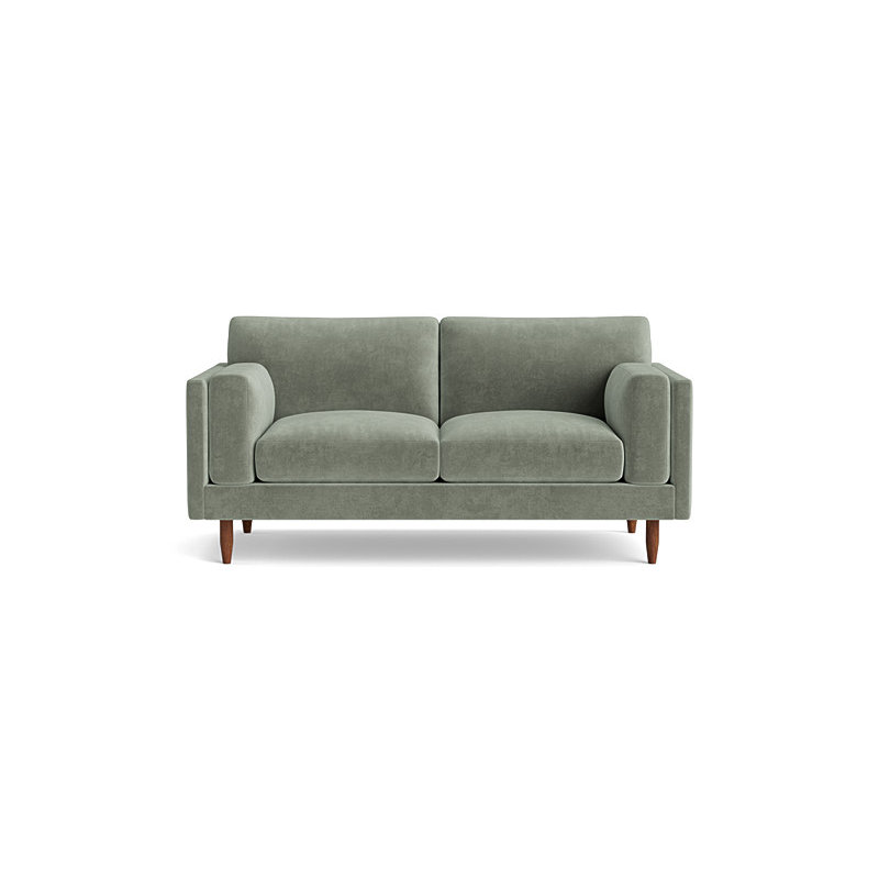 Skinny Fat Loveseat (70"), Velvet - Sage