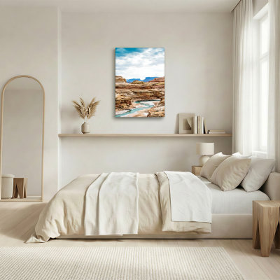 «Layered Sandstone Canyon», art mural sur toile turquoise