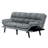 Adjustable Futon Sofa Bed with Cat-Scratch-Proof Fabric and Convertible Design-1138363695