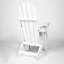 Chaise Adirondack pliante avec table d'appoint, ensemble de 3 chaises Adirondack, blanc (2 chaises et 1 table)-2029211066