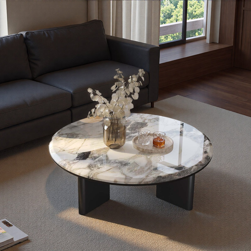 Table basse Italian, Blanc / Gris