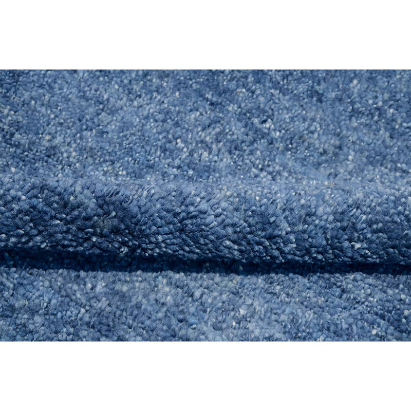 Moroccan Wool Area Rug in Navy