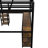 Metal Loft Bed With Desk And Shelves, Loft Bed With Ladder And Guardrails-1024827236