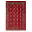 Tapis unique en laine noué à la main 6 pi 8 po x 10 pi 1 po rouge Peshawar Bokhara