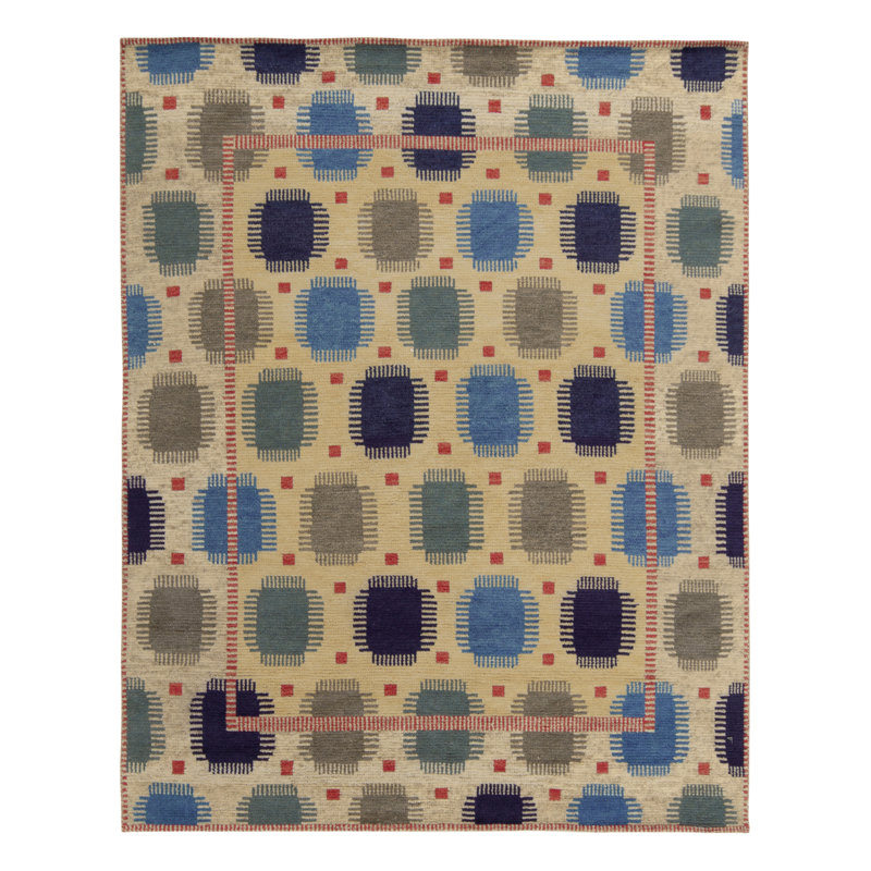 Scandinavian Wool Geometric Area Rug, Rectangle 12' x 16'