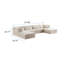 Canapé convertible modulaire avec coussins amovibles-460213622
