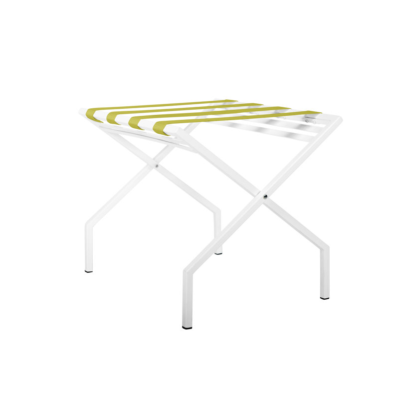 Porte-bagages pliable en métal Suba, Noir, Jaune