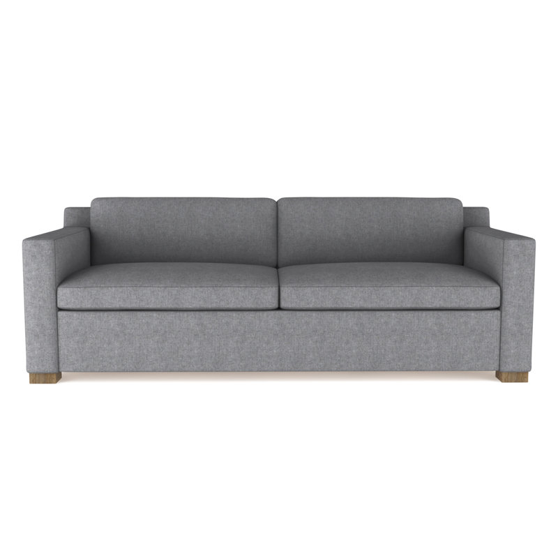 Causeuse Mercer, Peluche velours pierre ponce, H 33,5 po x l 72 po x P 39 po, Patiné