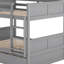 Lit superposé double au-dessus de double avec lit gigogne simple, gris-878902126