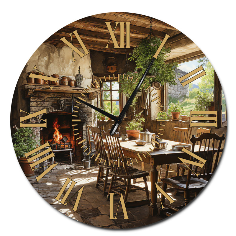 Horloge murale Farmhouse, Surdimensionné
