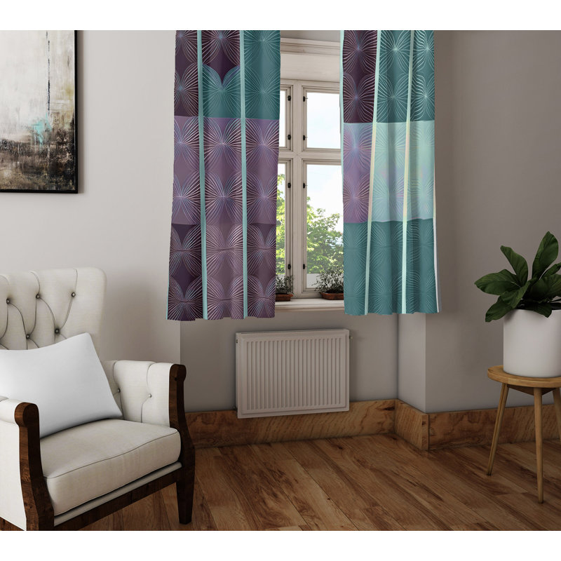 Bezore Semi Sheer Curtain Pair, 56" W x 78" L