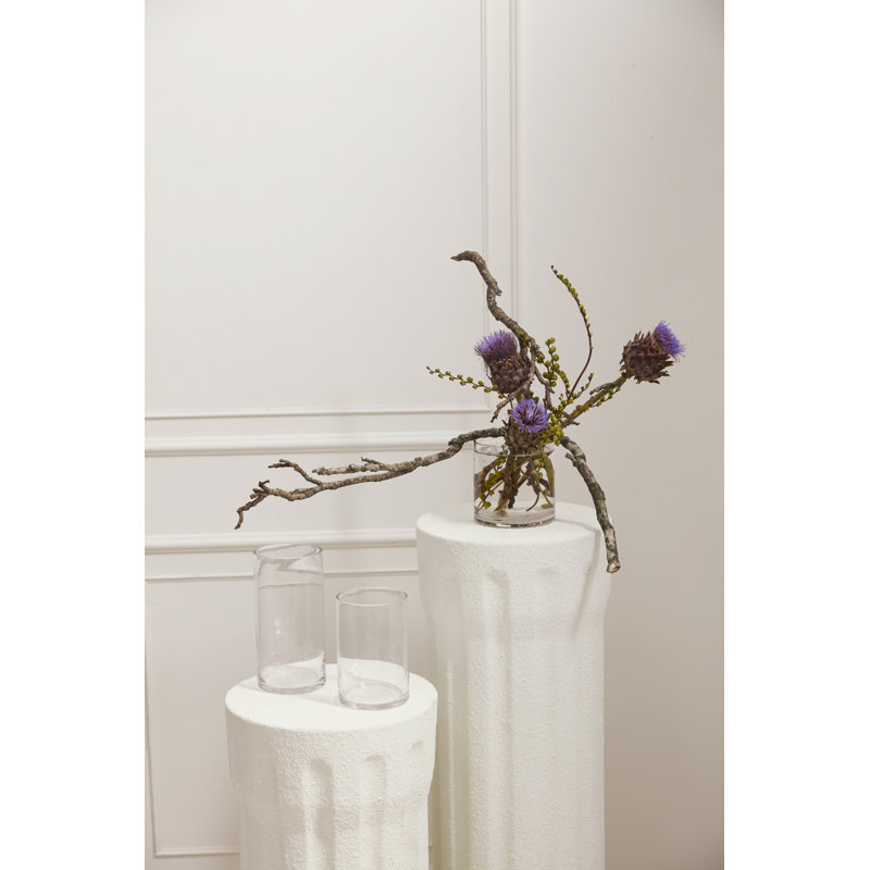 Clear Cylinder Vase , 6" H x 4" W x 4" D