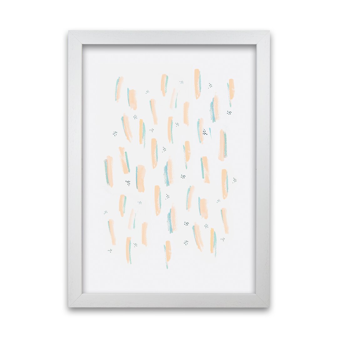 Papierbild - Grafikdruck „Brush Strokes Mustard” von Laura Irwin