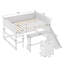 Lit mezzanine double bas pour enfants Caulkins-30985816