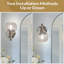 Applique murale moderne, luminaire de meuble-lavabo en nickel brossé avec abat-jour en verre transparent pour salle de bain, cuisine, salon, couloir, montage vers le haut ou vers le bas, à intensité variable, certifié UL-670895704-670895706-670895684