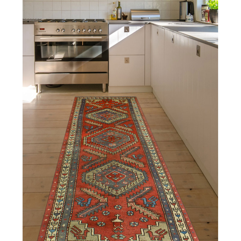 One-of-a-Kind 2'10" x 9'9" New Age Runner Wool Area Rug in