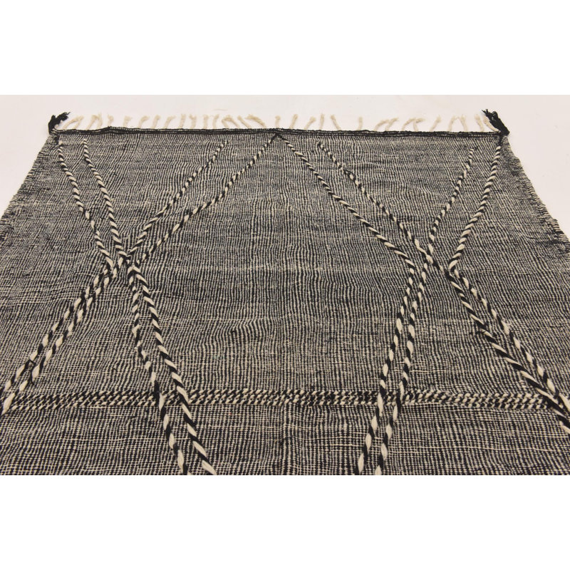 Tapis noir et blanc Nestor