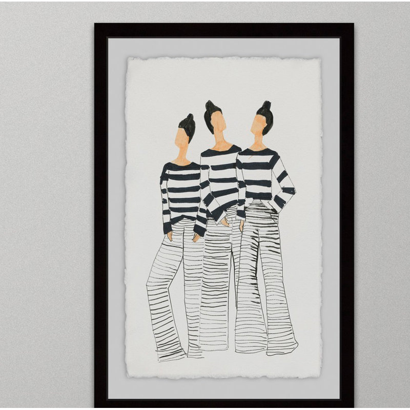 « paris style », reproduction de peinture à l’acrylique encadrée, H 30 po x l 20 po