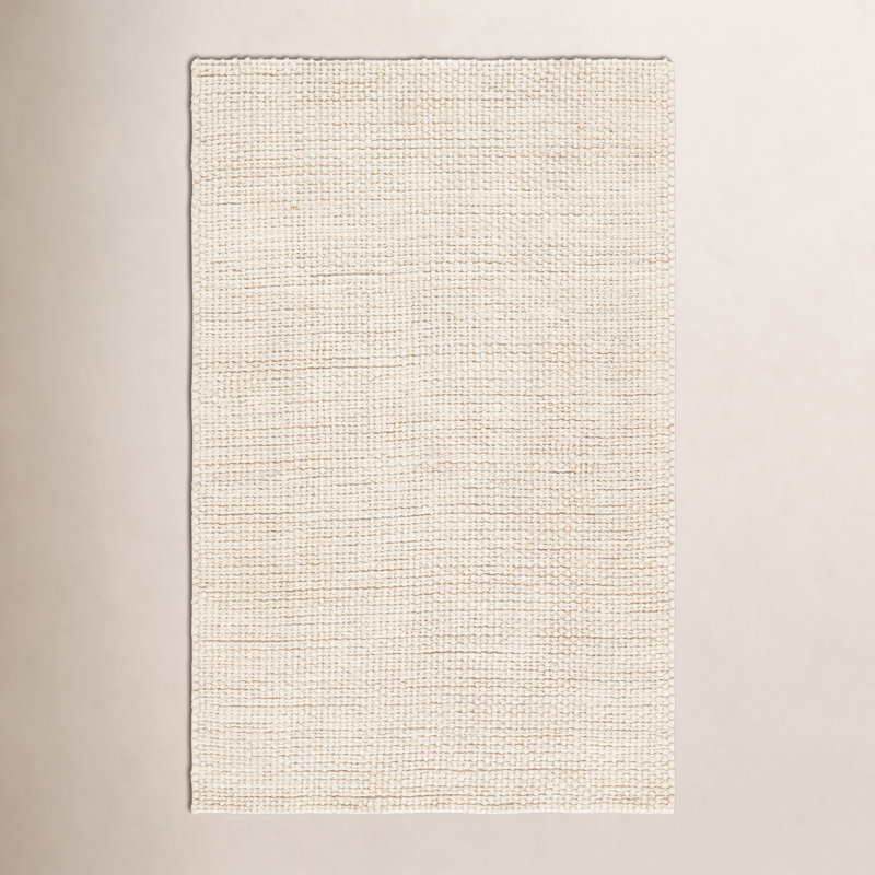 Tapis crème tissé à la main Hero, Rectangle 5 pi x 7 pi 6 po