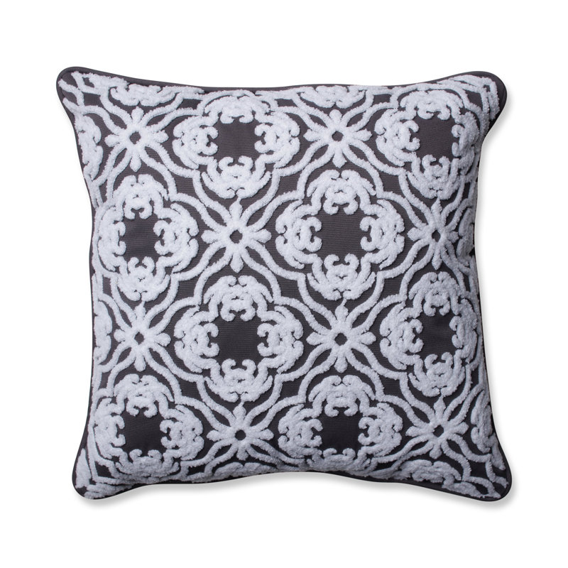 Allee Outdoor/Indoor Throw Pillow, Gray