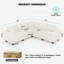 97" Wide 5-Piece L-Shaped Sectional Sofa with Storage-114719615