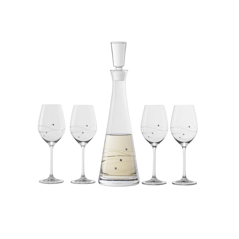 Sparkle 5 - Piece Crystal Lead Free Crystal Beverage Server Set